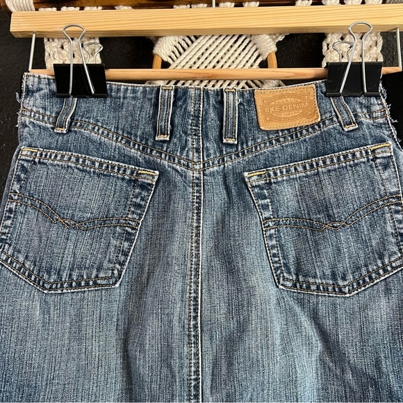 BKE Castaway Denim Pencil Skirt Woman’s 25 Y2K Boho Coastal Grandma Cottage Core - Picture 3 of 9